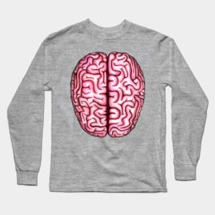 Human Brain Anatomy: Anatomical Art, Watercolor Doctor Halloween Gift Long Sleeve T-Shirt